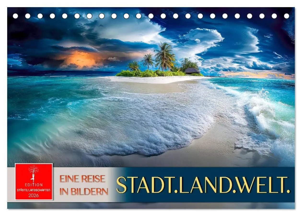 Cover: 9783516214703 | Stadt.Land.Welt. - eine Reise in Bildern (Tischkalender 2026 DIN A5...