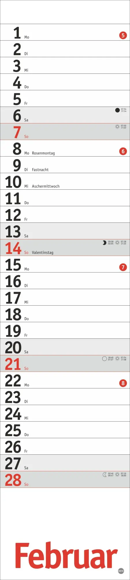 Bild: 9783756414703 | Langplaner, rot 2027 | Heye | Kalender | Bürokalender Heye | 13 S.