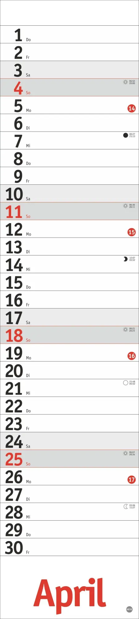 Bild: 9783756414703 | Langplaner, rot 2027 | Heye | Kalender | Bürokalender Heye | 13 S.