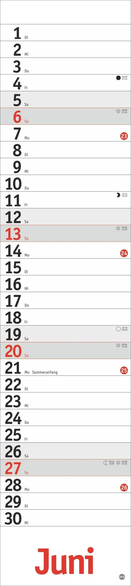 Bild: 9783756414703 | Langplaner, rot 2027 | Heye | Kalender | Bürokalender Heye | 13 S.