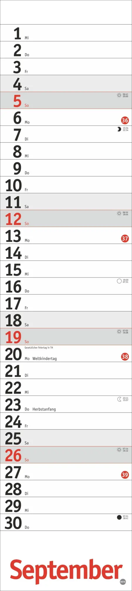 Bild: 9783756414703 | Langplaner, rot 2027 | Heye | Kalender | Bürokalender Heye | 13 S.