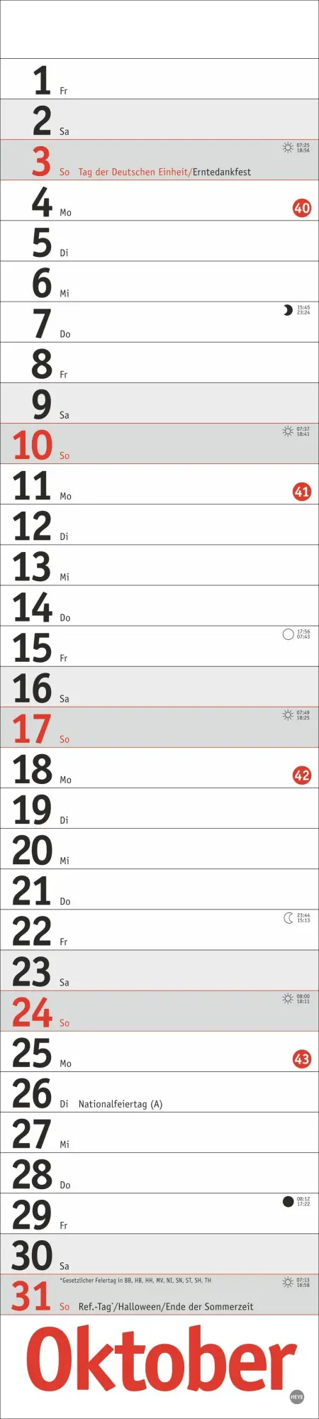 Bild: 9783756414703 | Langplaner, rot 2027 | Heye | Kalender | Bürokalender Heye | 13 S.