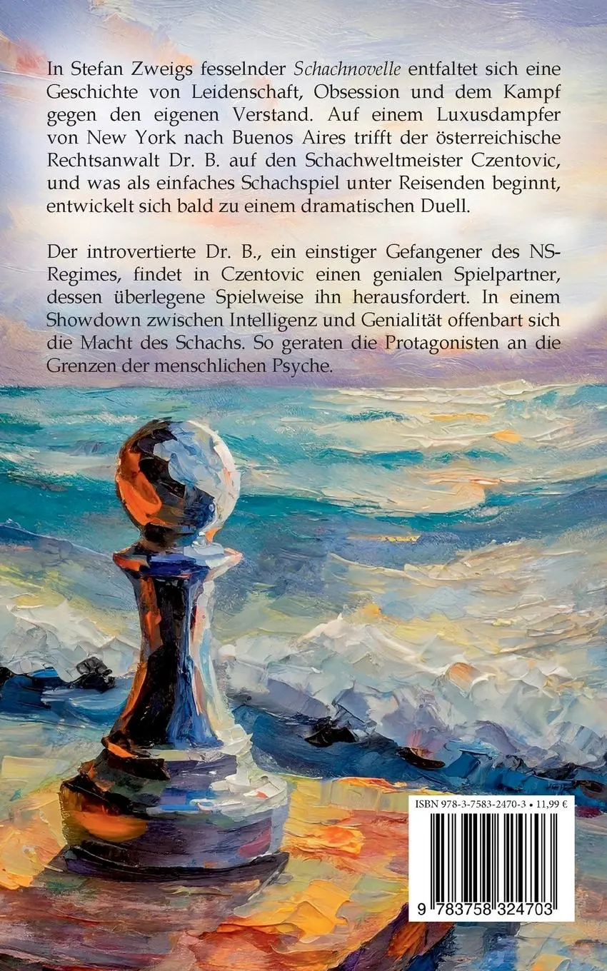 Rückseite: 9783758324703 | Schachnovelle | mit zehn farbigen Illustrationen | Stefan Zweig | Buch
