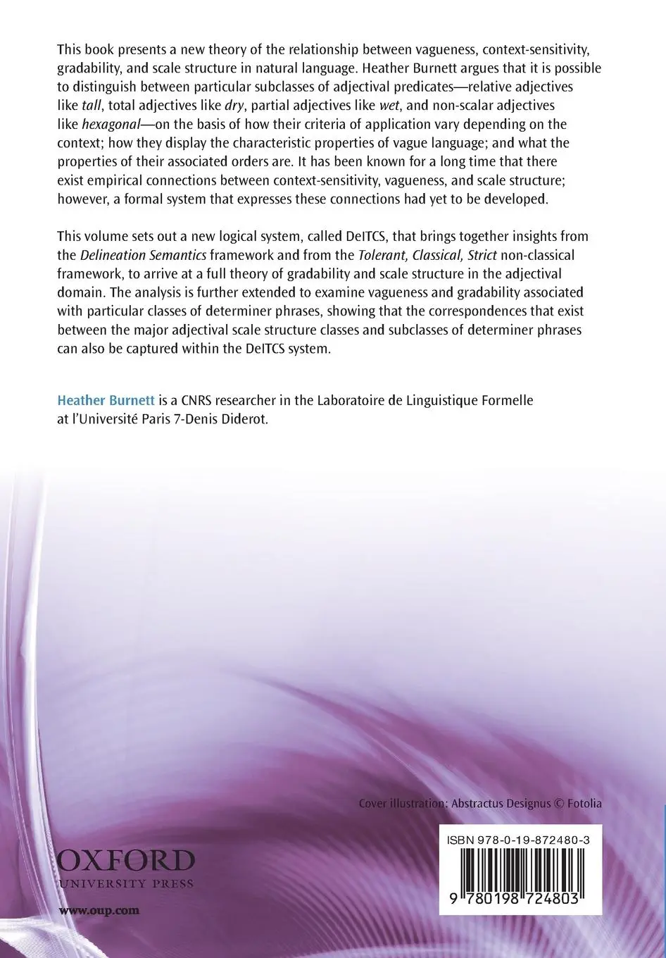 Rückseite: 9780198724803 | Gradability in Natural Language | Logical and Grammatical Foundations