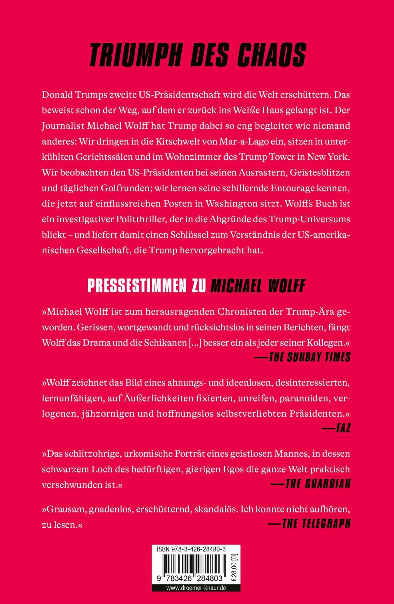 Rückseite: 9783426284803 | Alles oder nichts | Michael Wolff | Buch | 480 S. | Deutsch | 2025