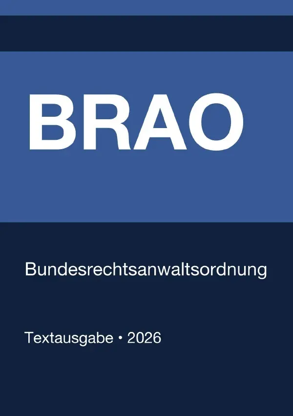 Cover: 9783565264803 | BRAO - Bundesrechtsanwaltsordnung (Deutschland) 2026 | Deutschland