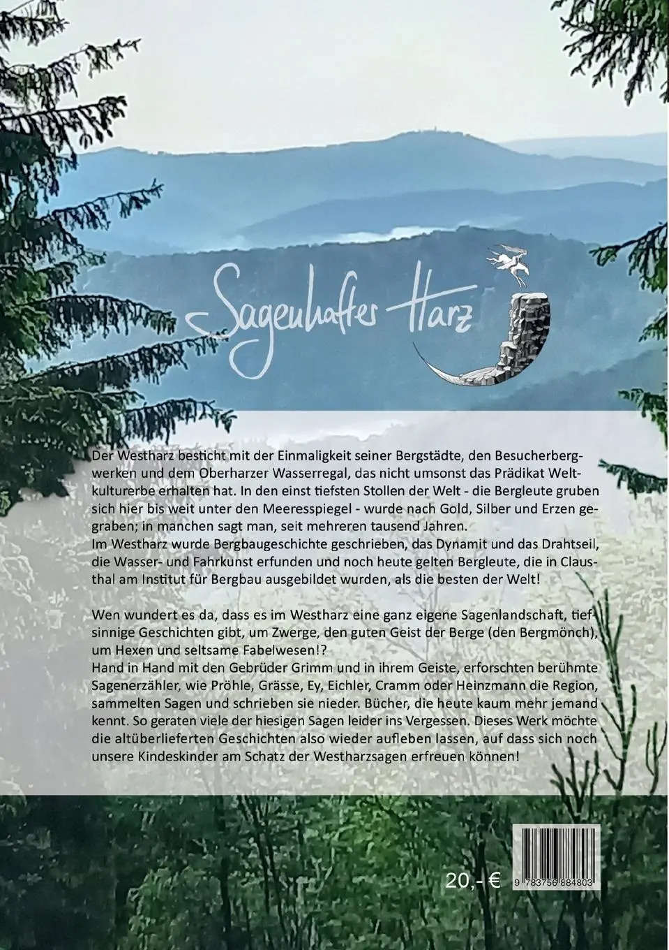 Rückseite: 9783756884803 | Sagenhafter Westharz | Die 100 schönsten Sagen &amp; Märchen | Kiehne
