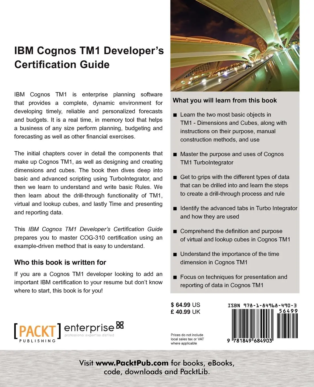 Rückseite: 9781849684903 | IBM Cognos Tm1 Developers Certification Guide | Miller (u. a.) | Buch
