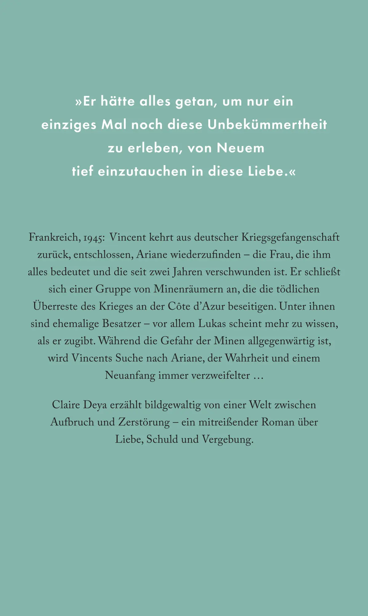 Rückseite: 9783458644903 | Eine Welt nur für uns | Claire Deya | Buch | 446 S. | Deutsch | 2025