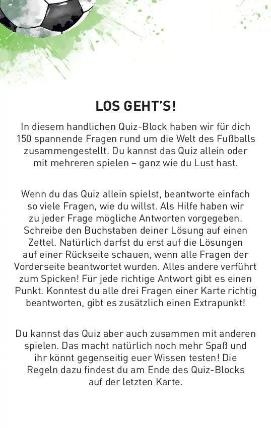 Bild: 9783625194903 | Das große Fußball-Quiz I ab 10 Jahren | Taschenbuch | 104 S. | Deutsch