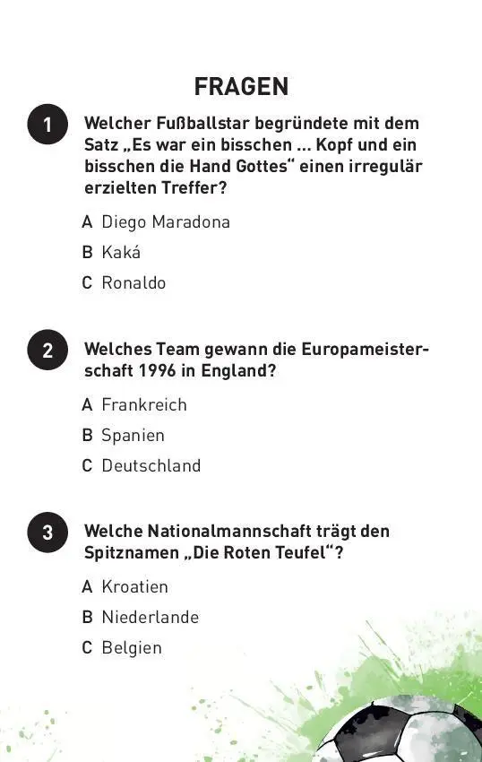 Bild: 9783625194903 | Das große Fußball-Quiz I ab 10 Jahren | Taschenbuch | 104 S. | Deutsch