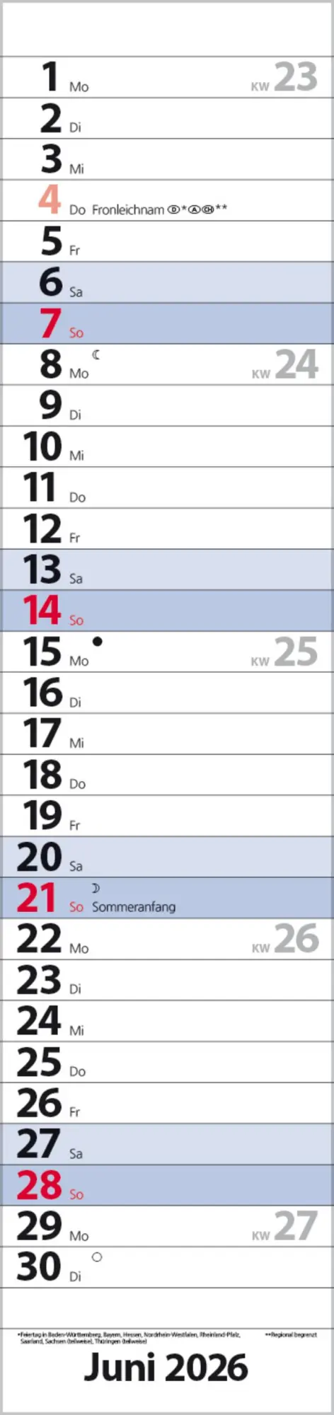 Bild: 9783731884903 | Streifenplaner Compact Blau 2026 | Verlag Korsch | Kalender | 13 S.