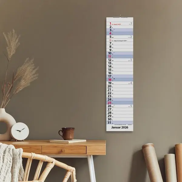 Bild: 9783731884903 | Streifenplaner Compact Blau 2026 | Verlag Korsch | Kalender | 13 S.
