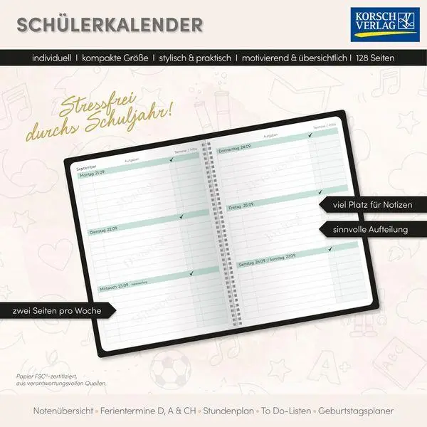 Bild: 9783819304903 | Schülerkalender Planlos 2026/2027 | Verlag Korsch | Taschenbuch | 2027