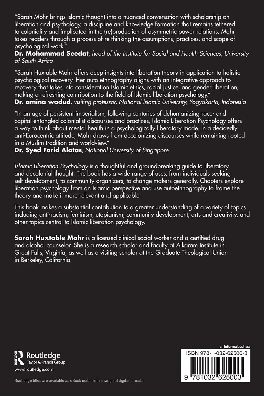 Rückseite: 9781032625003 | Islamic Liberation Psychology | Sarah Huxtable Mohr | Taschenbuch