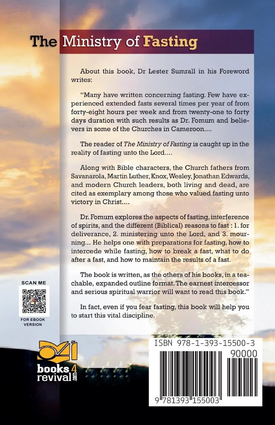 Rückseite: 9781393155003 | The Ministry of Fasting | Zacharias Tanee Fomum | Taschenbuch | 2014