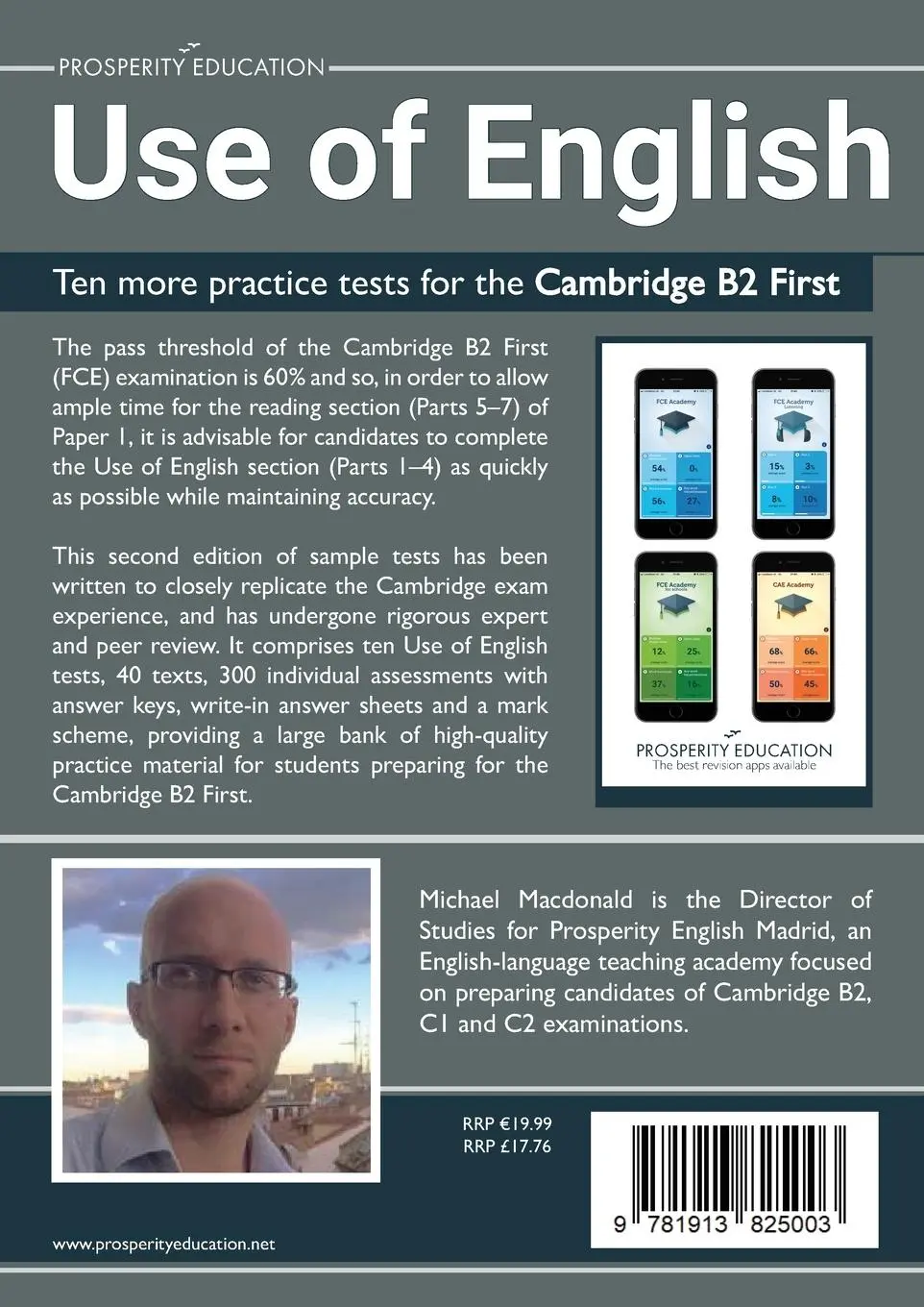 Rückseite: 9781913825003 | Use of English | Ten more practice tests for the Cambridge B2 First