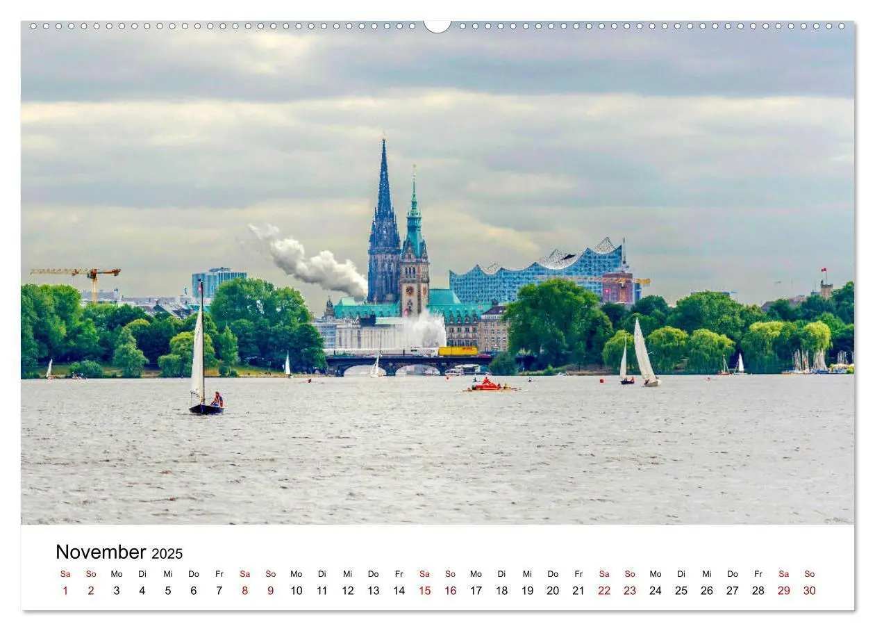 Bild: 9783435215003 | Die farbige Hafenstadt Hamburg (Wandkalender 2025 DIN A2 quer),...