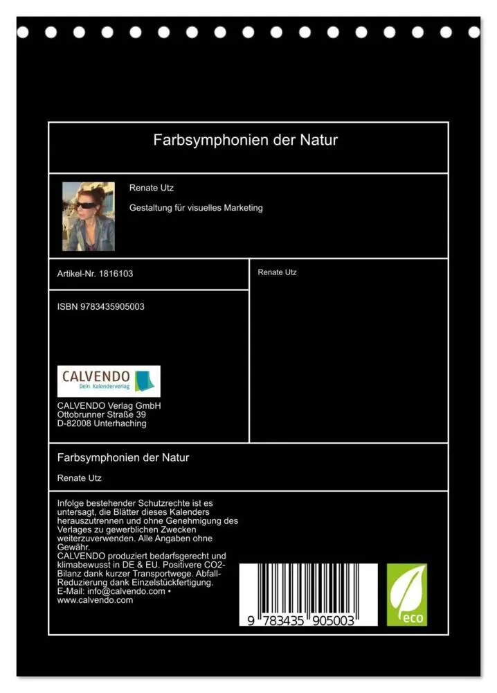 Bild: 9783435905003 | Farbsymphonien der Natur (Tischkalender 2025 DIN A5 hoch), CALVENDO...