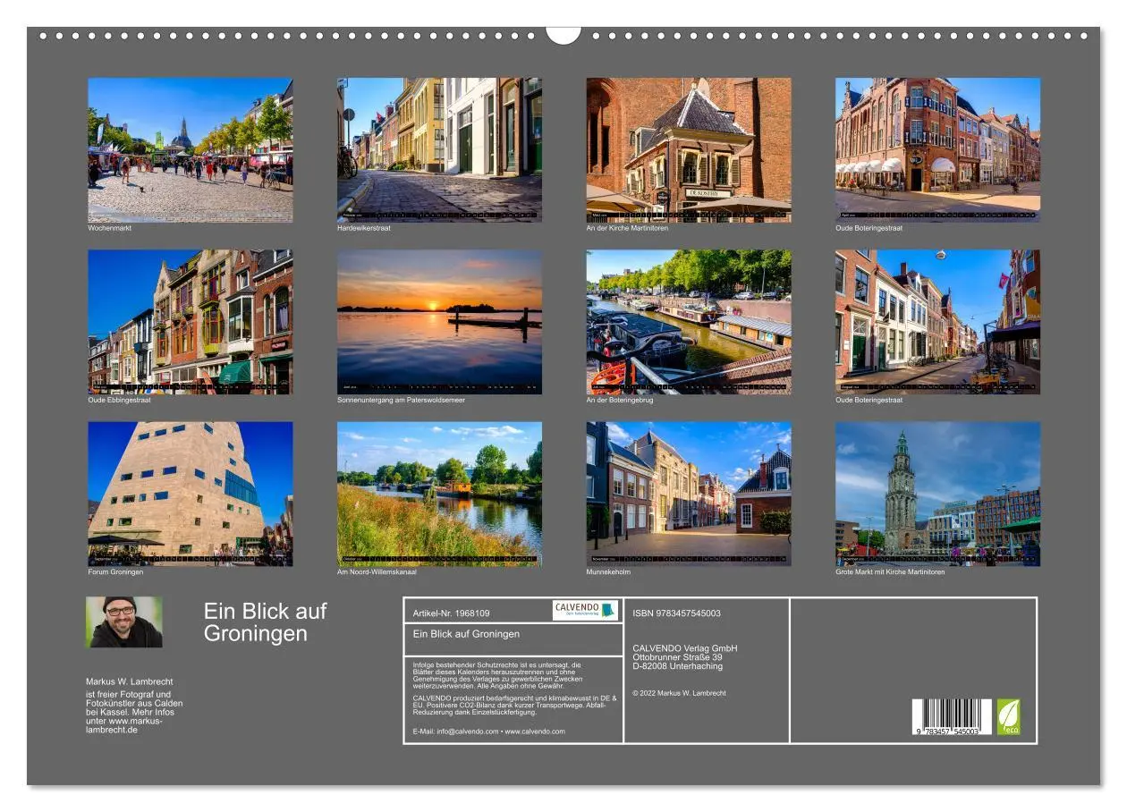 Bild: 9783457545003 | Ein Blick auf Groningen (Wandkalender 2026 DIN A2 quer), CALVENDO...