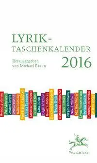Cover: 9783884235003 | Lyrik-Taschenkalender 2016 | Poesie | Urs Allemann (u. a.) | Buch