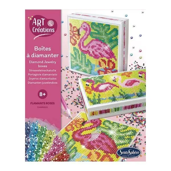 Bild: 3373910325103 | Sentosphere Strasssteinschatulle Tiere | Kit (Bastelset) | 3932510