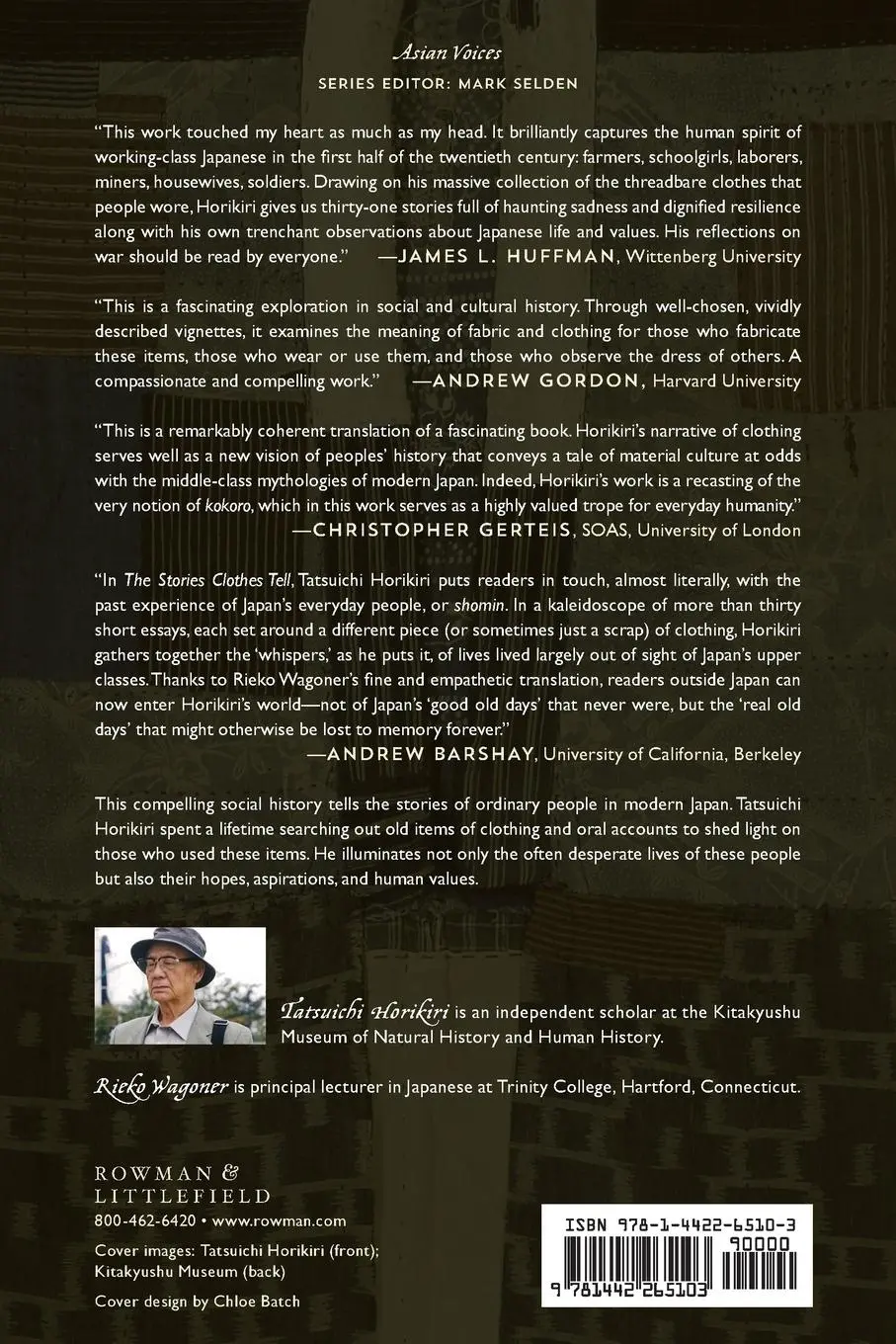 Rückseite: 9781442265103 | The Stories Clothes Tell | Voices of Working-Class Japan | Horikiri