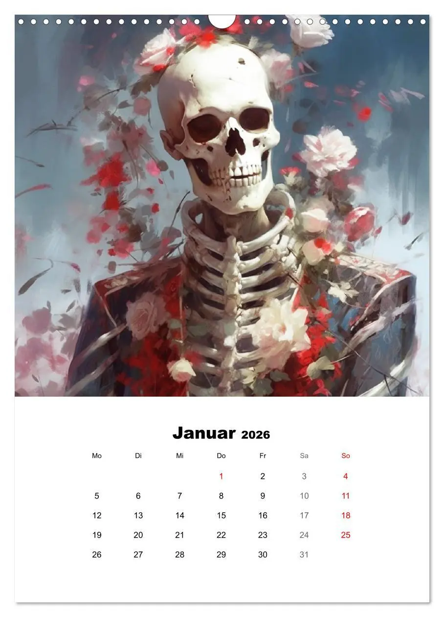 Bild: 9783516315103 | Gothic-Flower-Punk. Düster-romantische Kunst (Wandkalender 2026 DIN...