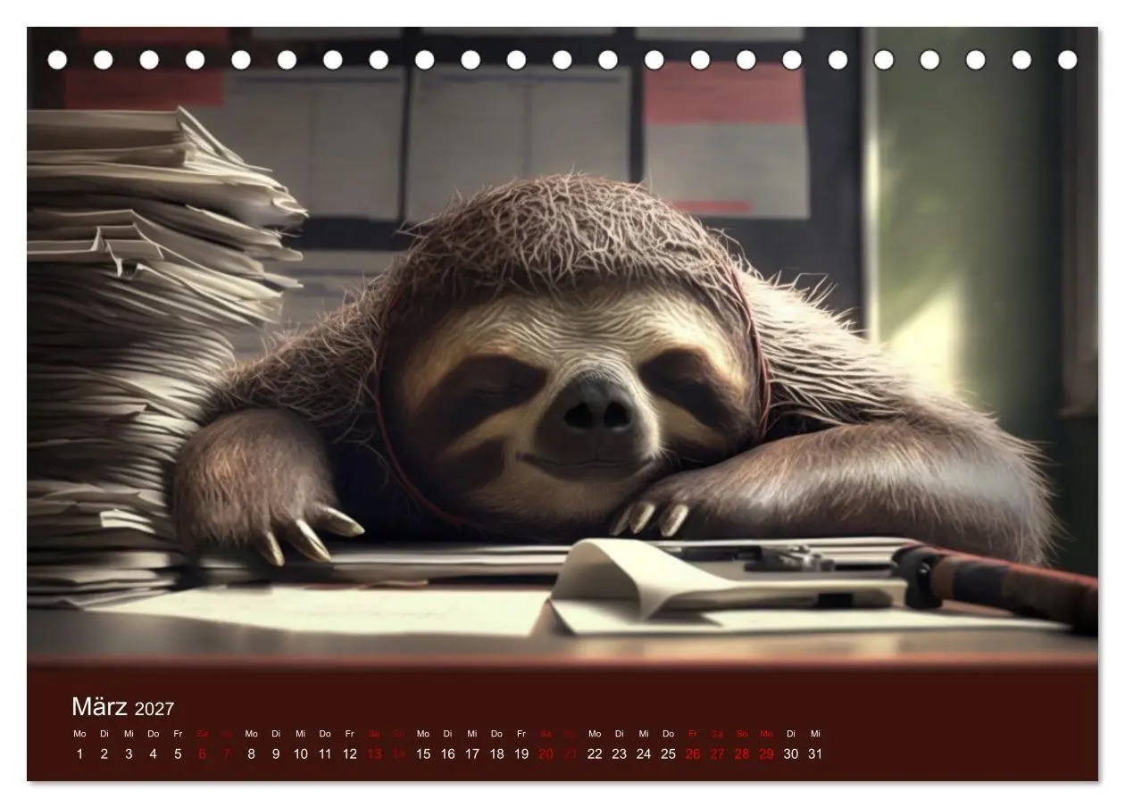 Bild: 9783569335103 | Der Kalender für echte Faultiere (Tischkalender 2027 DIN A5 quer),...