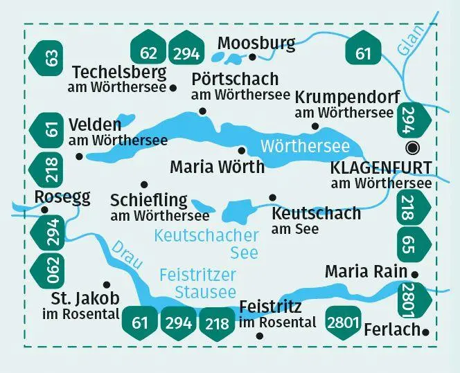 Bild: 9783991215103 | KOMPASS Wanderkarte 061 Wörthersee, Klagenfurt am Wörthersee 1:25.000