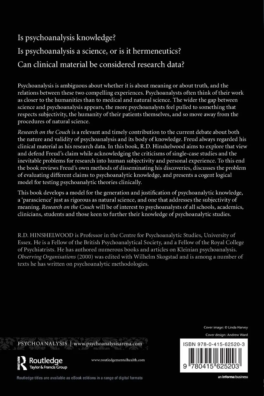 Rückseite: 9780415625203 | Research on the Couch | R. D. Hinshelwood | Taschenbuch | Englisch