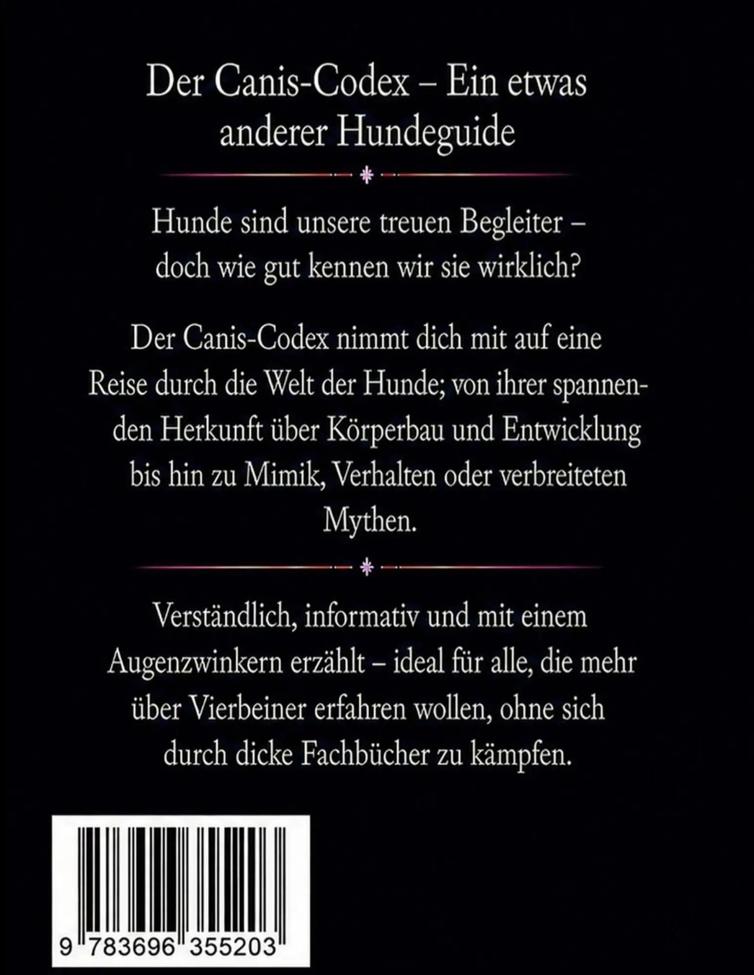 Rückseite: 9783696355203 | Der Canis-Codex | ein etwas anderer Hundeguide | Michael Dettenrieder
