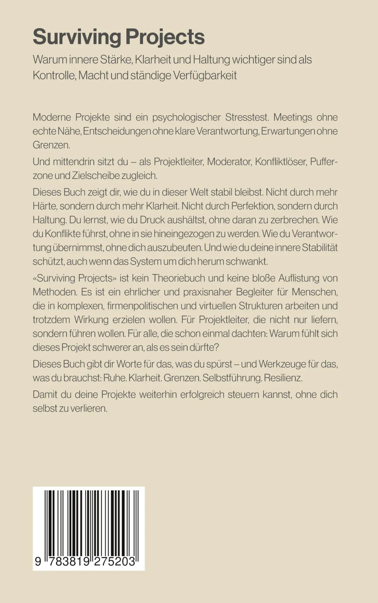 Rückseite: 9783819275203 | Surviving Projects | Mentale Stärke in virtuellen Projekten | Buch