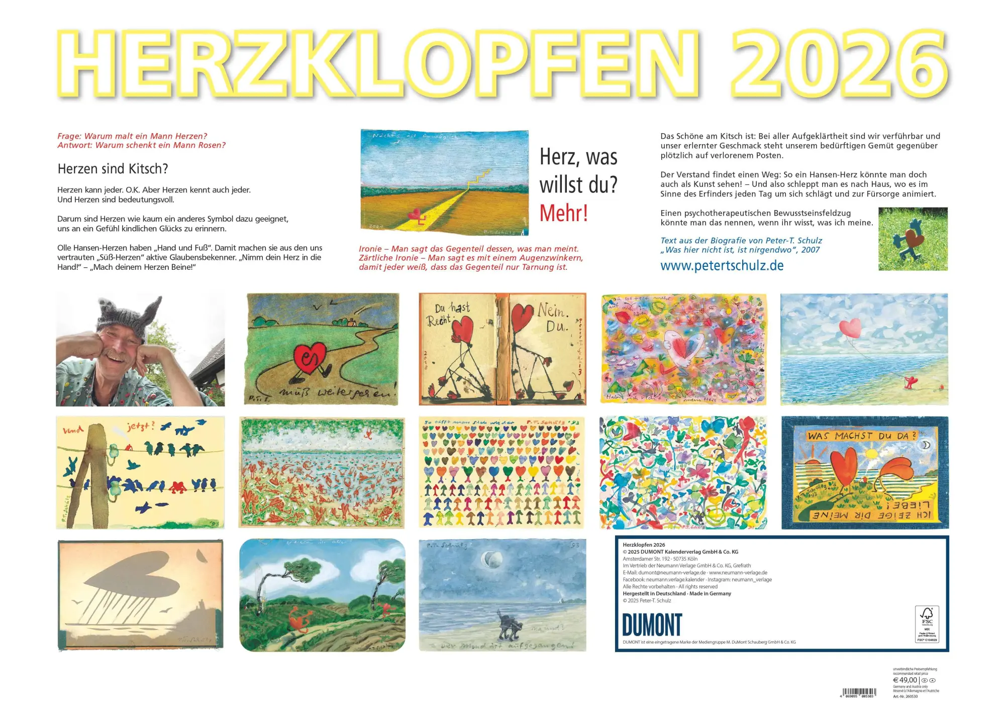 Bild: 4069095005303 | Herzklopen - Petoschu | Peter-T. Schulz | Kalender | 13 S. | Deutsch