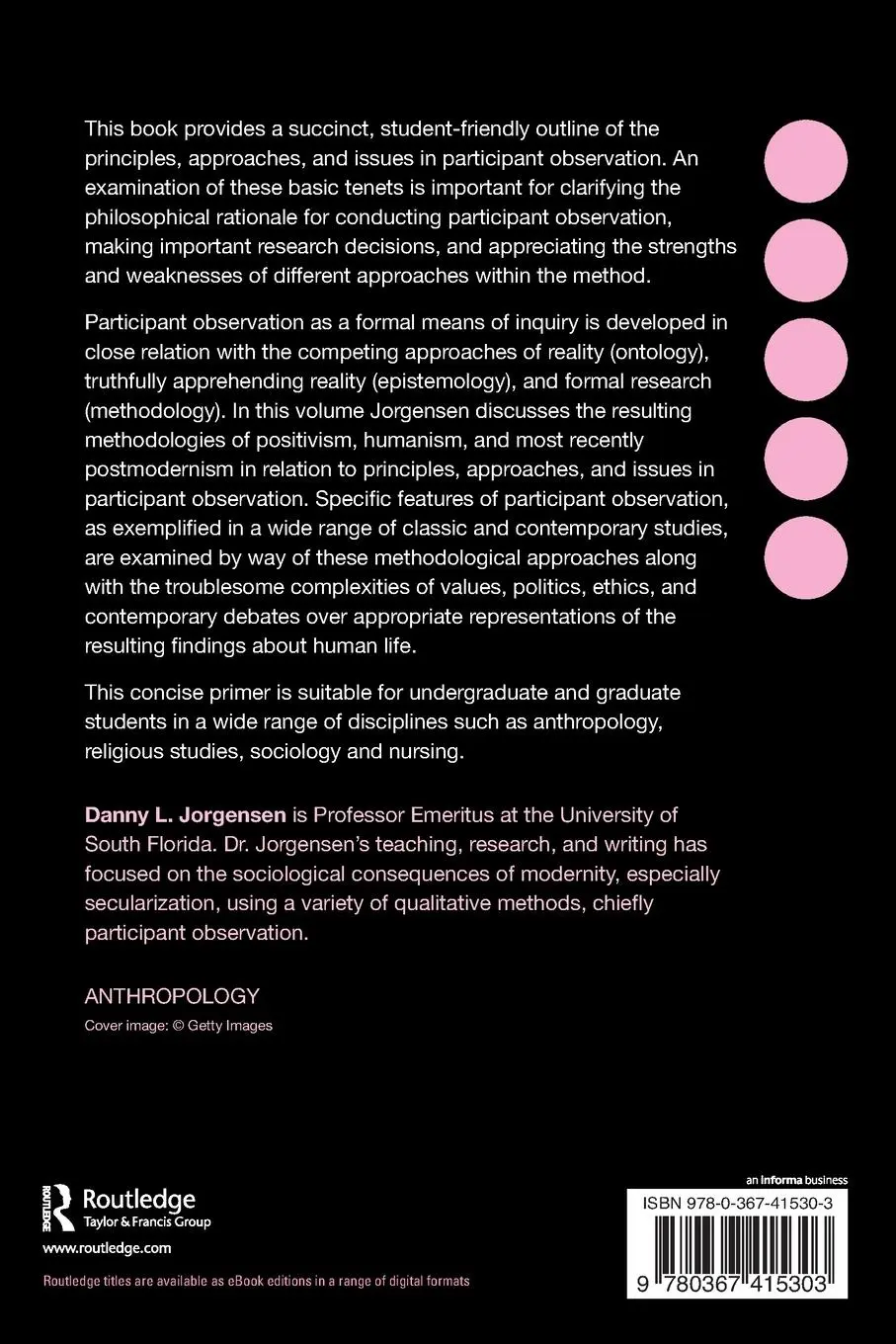 Rückseite: 9780367415303 | Principles, Approaches and Issues in Participant Observation | Buch