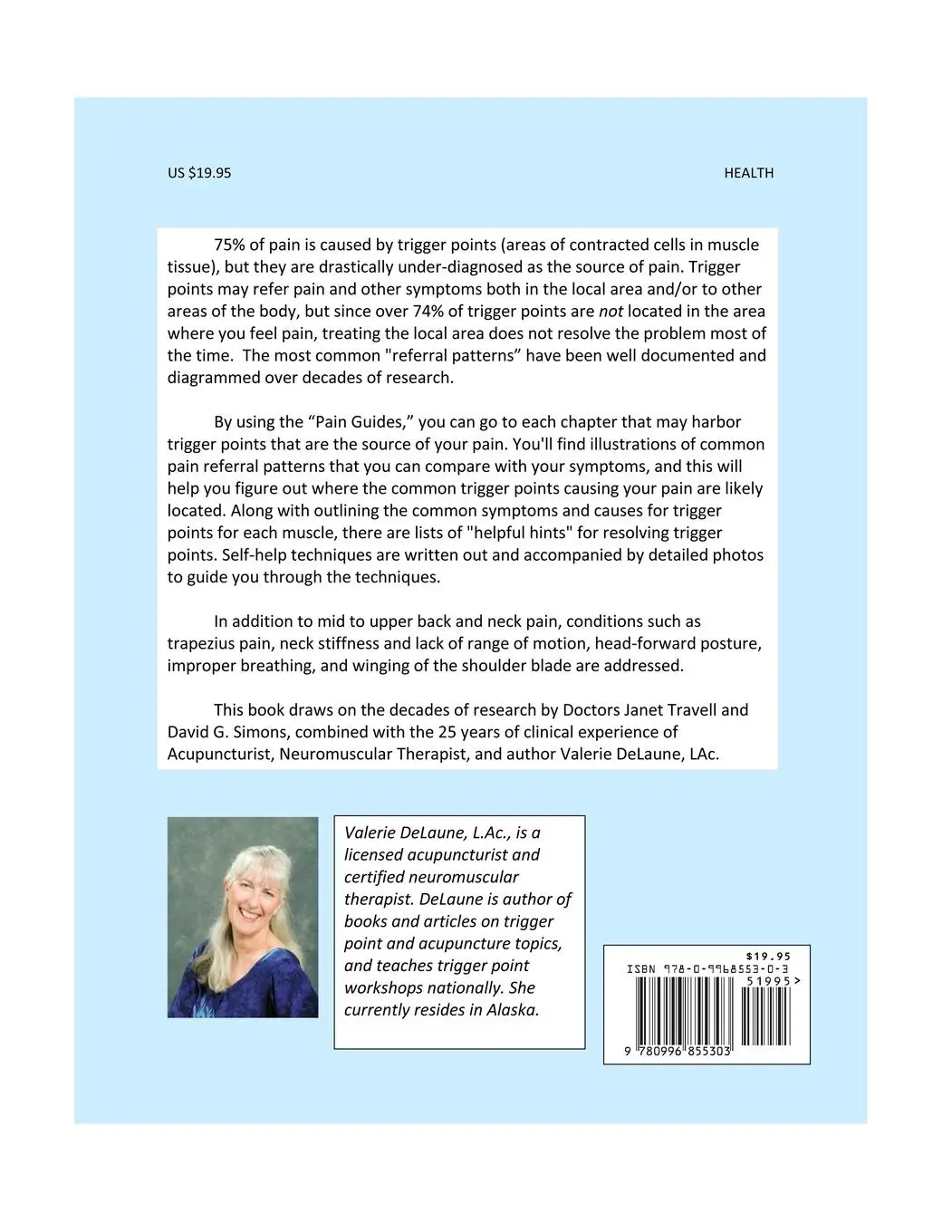 Rückseite: 9780996855303 | Trigger Point Therapy Workbook for Upper Back and Neck Pain | Delaune