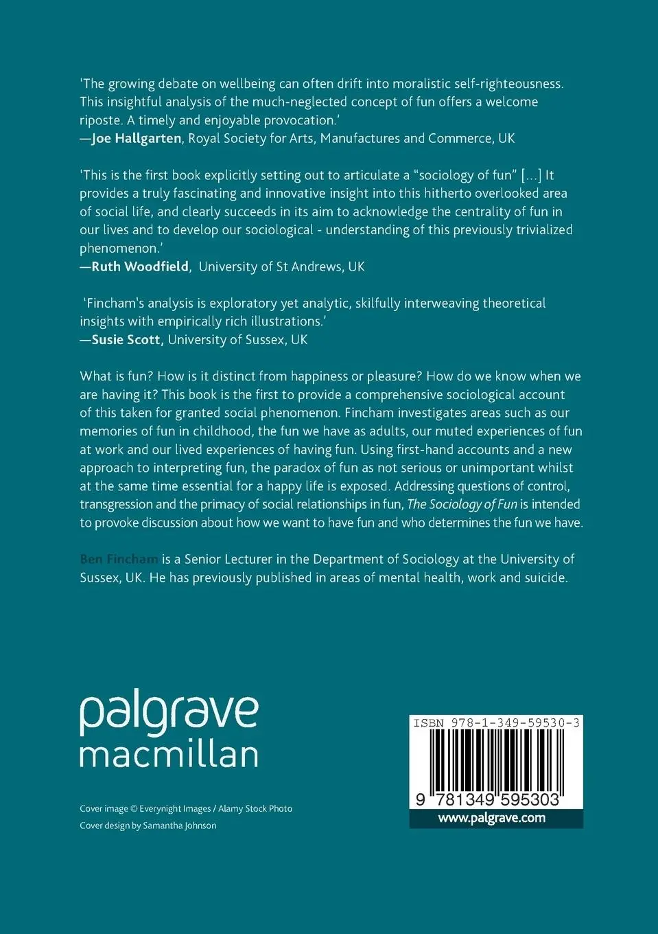 Rückseite: 9781349595303 | The Sociology of Fun | Ben Fincham | Taschenbuch | xi | Englisch