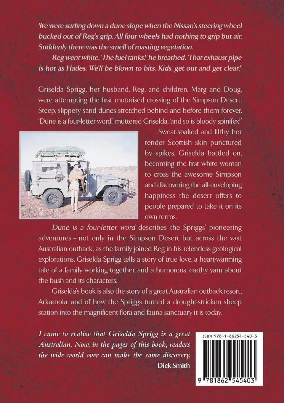 Rückseite: 9781862545403 | Dune is a Four-letter Word | Griselda Sprigg | Taschenbuch | Englisch