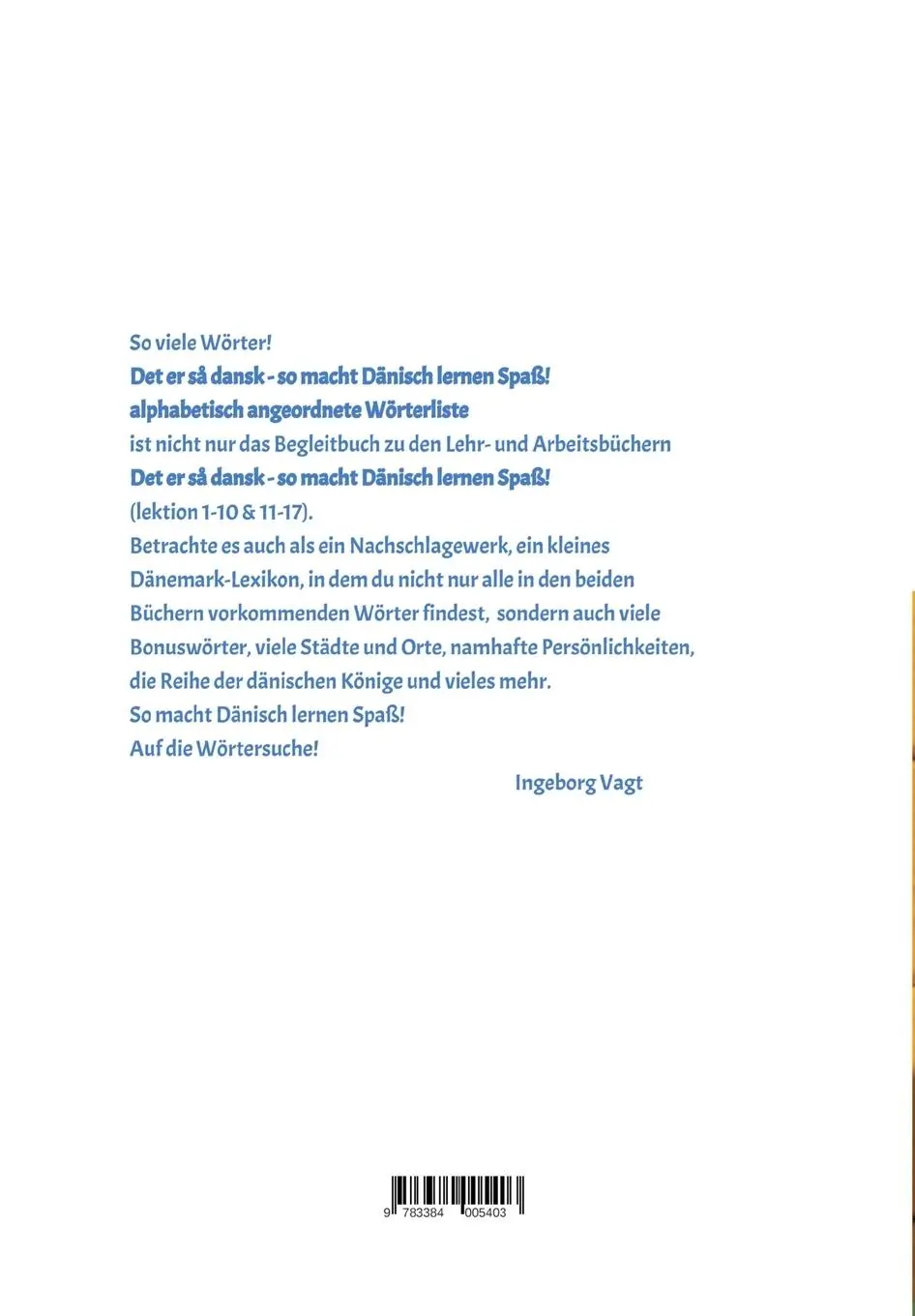 Rückseite: 9783384005403 | Det er så dansk - so macht Dänisch lernen Spaß | Ingeborg Vagt | Buch