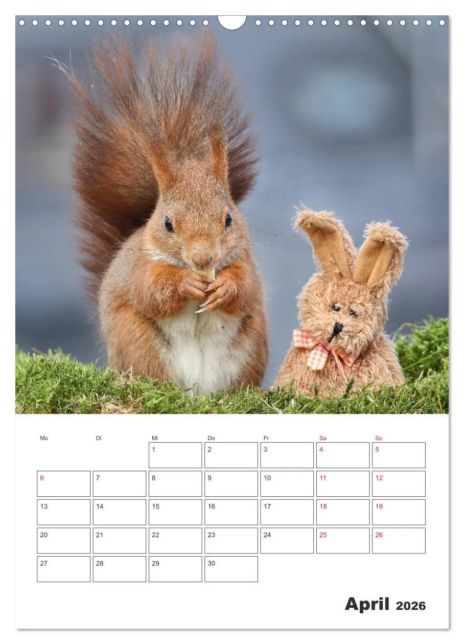 Bild: 9783516385403 | Eichhörnchen Luna (Wandkalender 2026 DIN A3 hoch), CALVENDO...