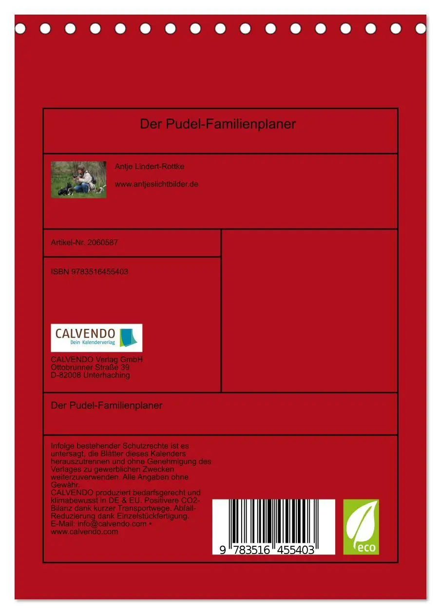 Bild: 9783516455403 | Der Pudel-Familienplaner (Tischkalender 2026 DIN A5 hoch), CALVENDO...