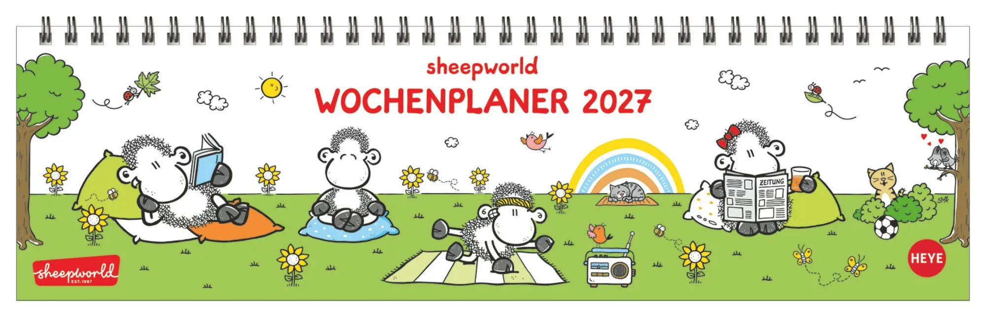 Cover: 9783756415403 | sheepworld Wochenquerplaner 2027 | Heye | Kalender | Spiralbindung