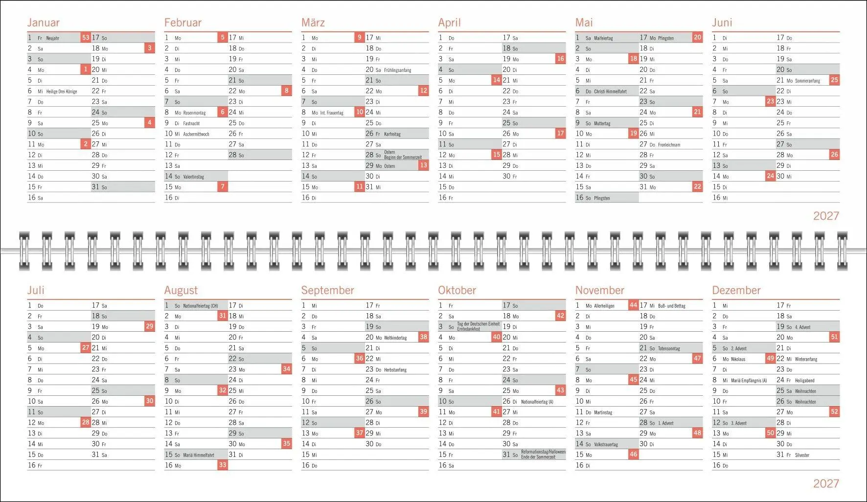 Bild: 9783756415403 | sheepworld Wochenquerplaner 2027 | Heye | Kalender | Spiralbindung