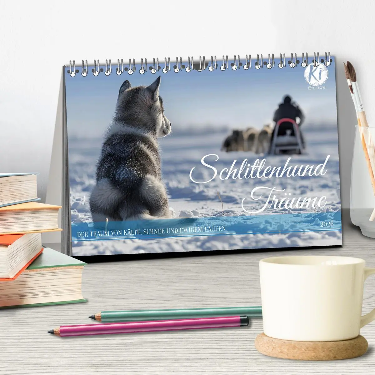 Bild: 9783457415603 | Schlittenhund Träume (Tischkalender 2026 DIN A5 quer), CALVENDO...