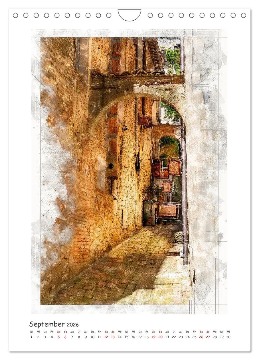 Bild: 9783516365603 | Toskanische Winkel (Wandkalender 2026 DIN A4 hoch), CALVENDO...