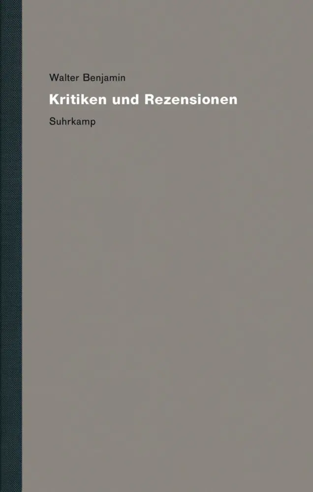 Cover: 9783518585603 | Werke und Nachlaß. Kritische Gesamtausgabe, 2 Teile | Walter Benjamin