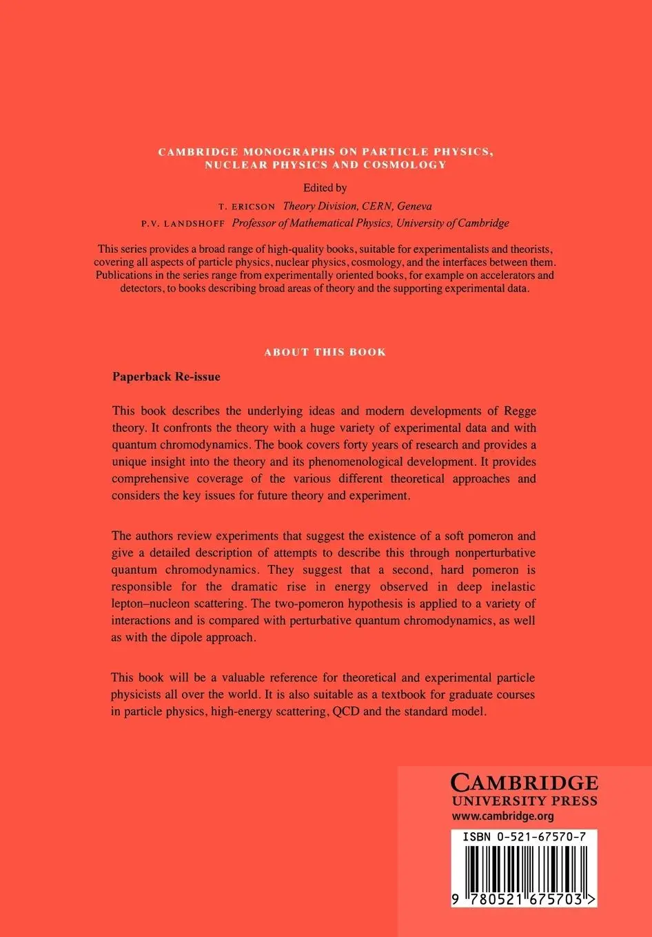 Rückseite: 9780521675703 | Pomeron Physics and QCD | Sandy Donnachie (u. a.) | Taschenbuch | 2005