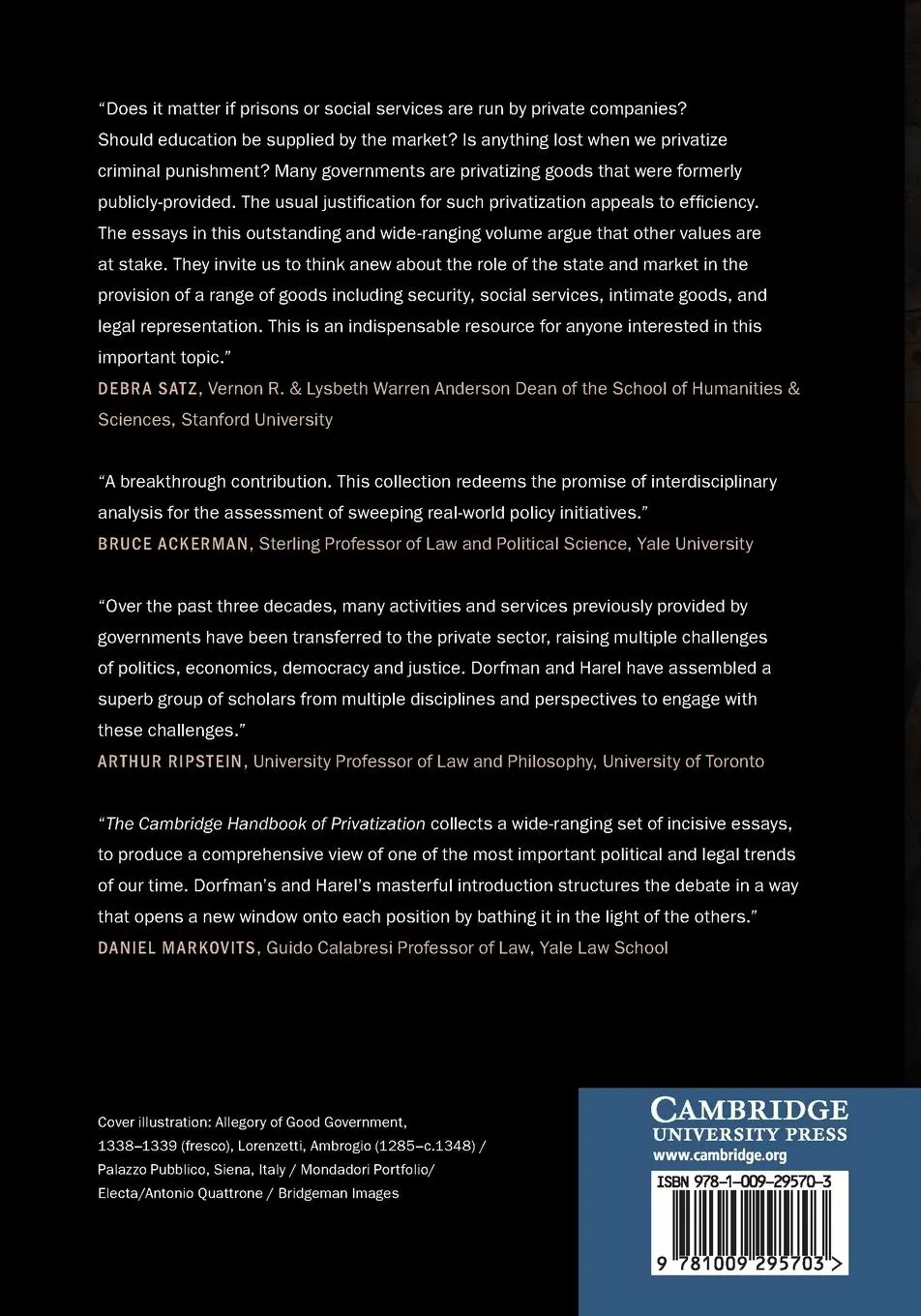 Rückseite: 9781009295703 | The Cambridge Handbook of Privatization | Avihay Dorfman (u. a.)