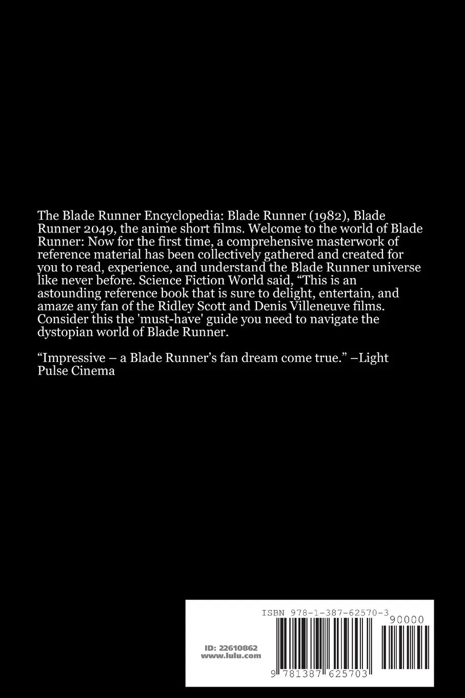 Rückseite: 9781387625703 | The Blade Runner Encyclopedia | Alvin Conway | Taschenbuch | Englisch