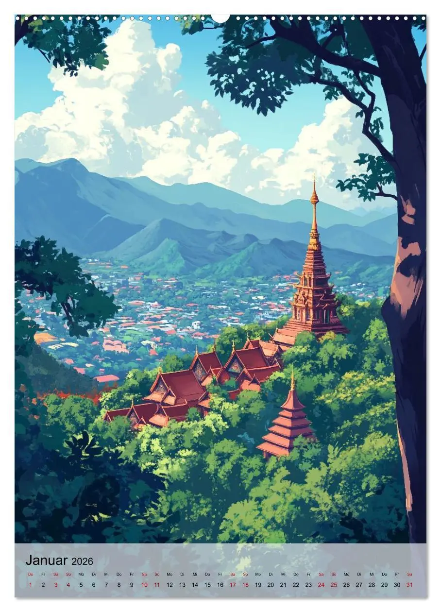 Bild: 9783457645703 | Thailand Fantasie (Wandkalender 2026 DIN A2 hoch), CALVENDO...